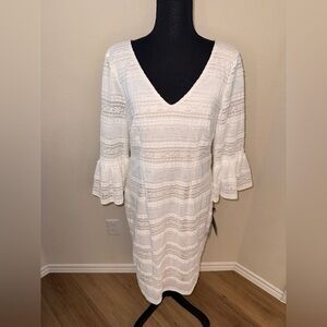 Adrianna Papell Ava Lace Bell Sleeve Sheath Dress NWT Size 12